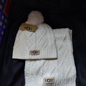 UGG winter hat and scarf combo